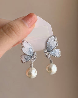 Butterfly Pearl Earrings