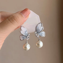 Butterfly Pearl Earrings