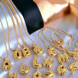 Gold Plated bobble letter necklace