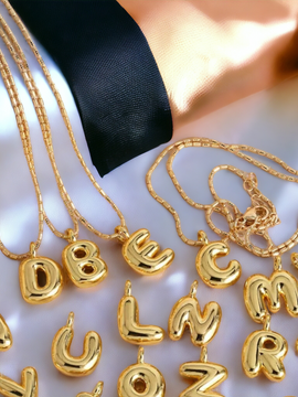 Gold Plated bobble letter necklace