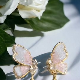 Butterfly Pearl Earrings