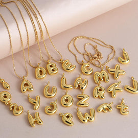 Gold Plated bobble letter necklace